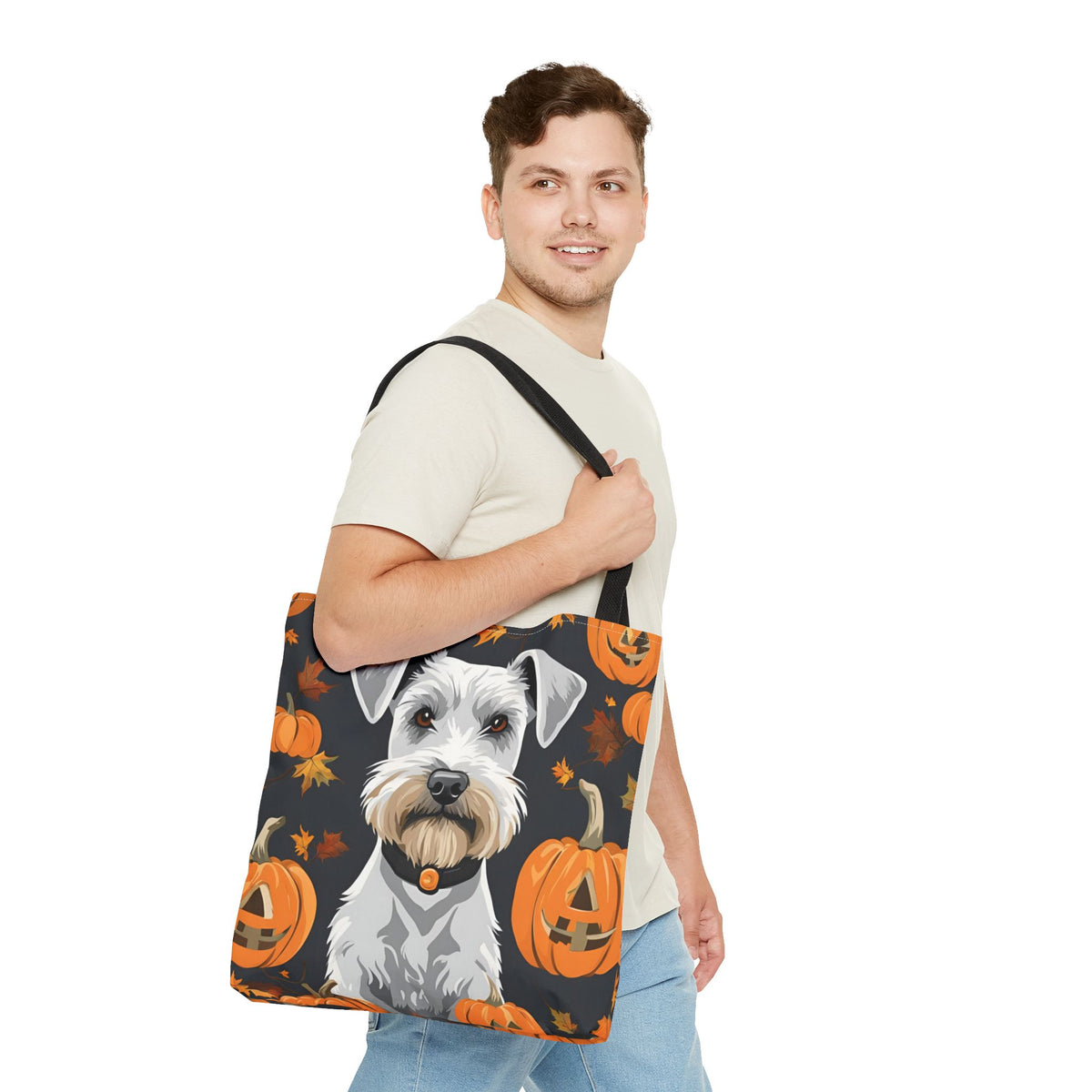 Halloween Dog Tote Bag – Pumpkin & Pet Lover Gift