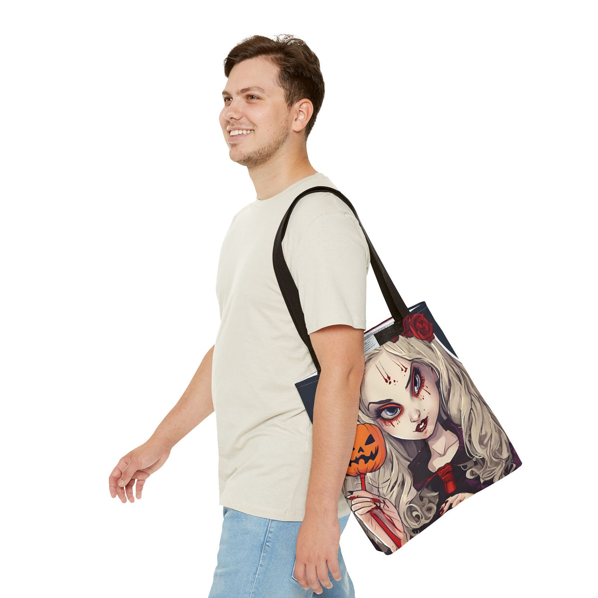 Spooky Woman Halloween Tote Bag
