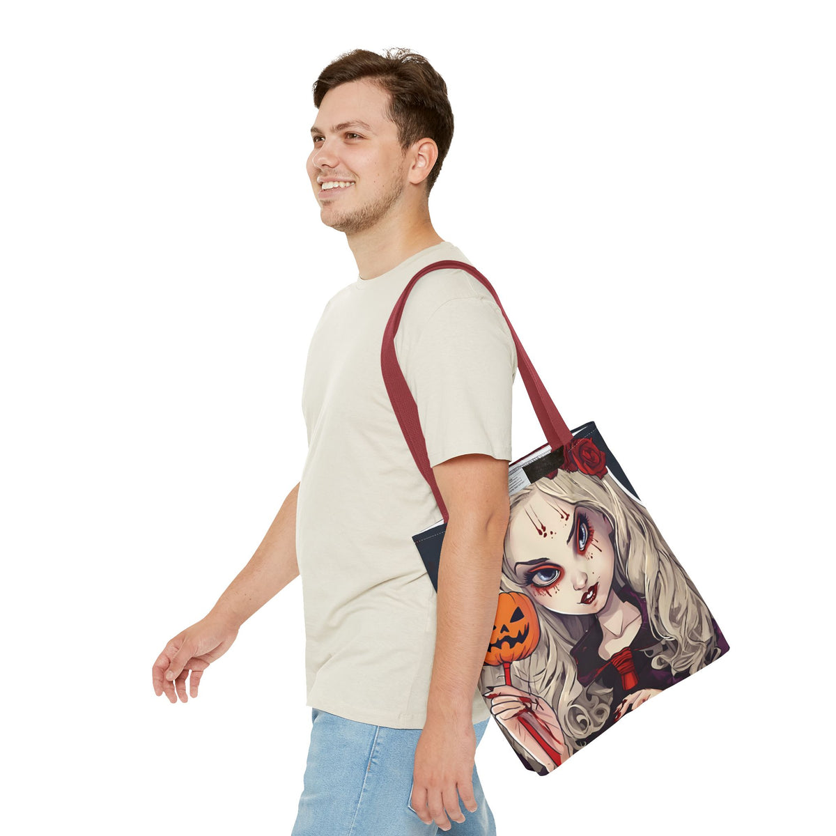 Spooky Woman Halloween Tote Bag