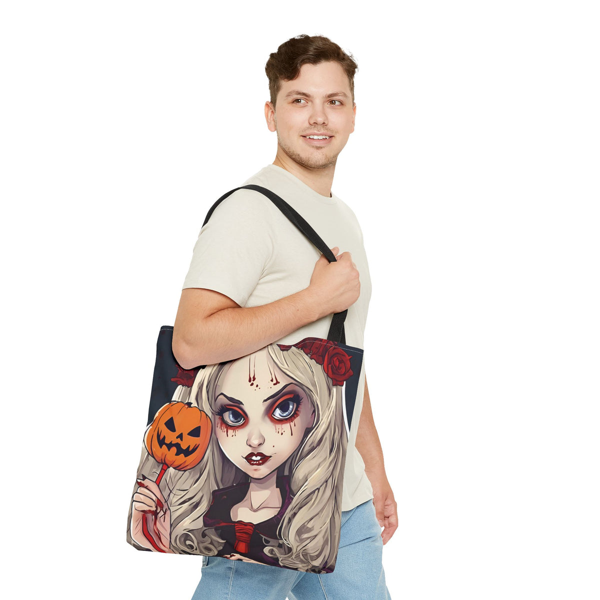Spooky Woman Halloween Tote Bag