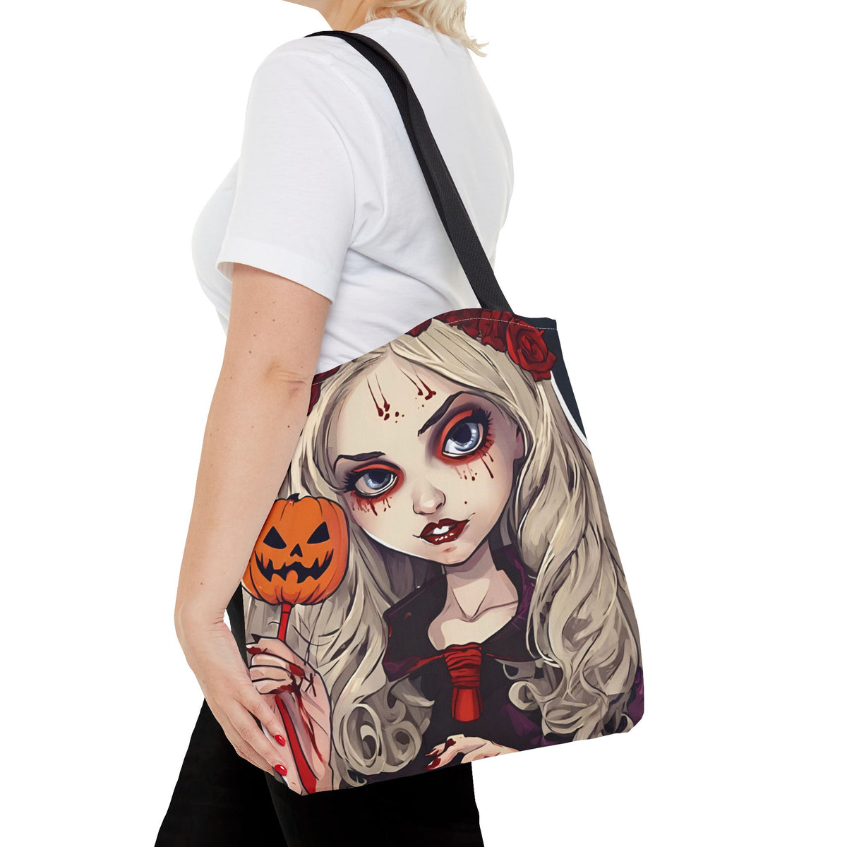 Spooky Woman Halloween Tote Bag