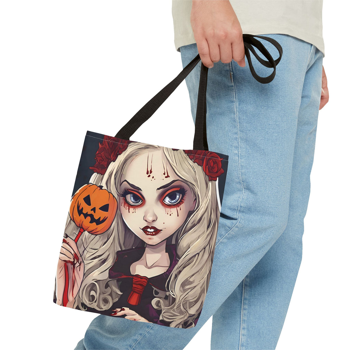 Spooky Woman Halloween Tote Bag