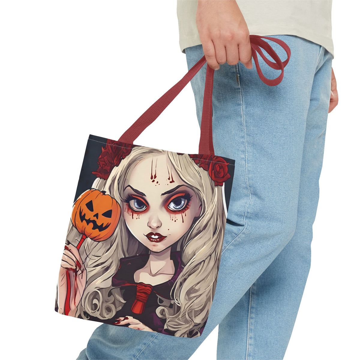 Spooky Woman Halloween Tote Bag