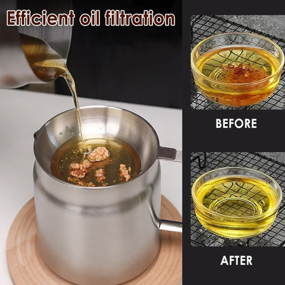 Oil Filter Fry Basket & Storage Pot