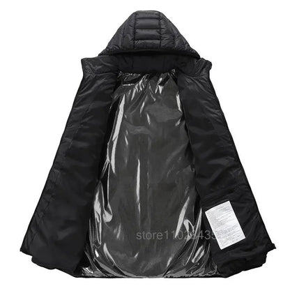 Men Heated Jacket USB Electric Heated Coat - Hunting Hiking Camping Outdoor Skiing (Power Source Sold Separately)