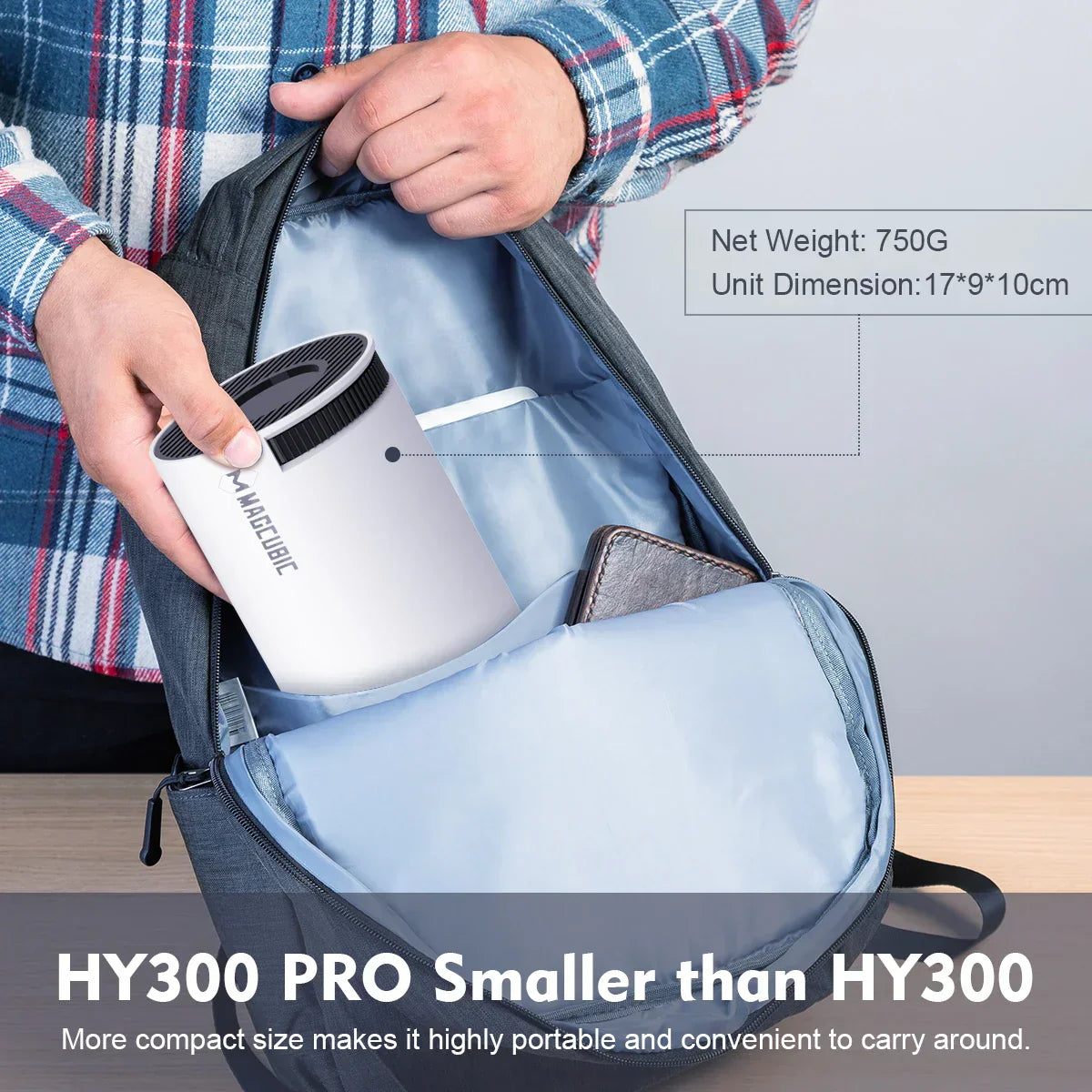 4K Android Projector – HY300 Pro with WiFi6, 260ANSI, BT5.0, and Home Theater Quality