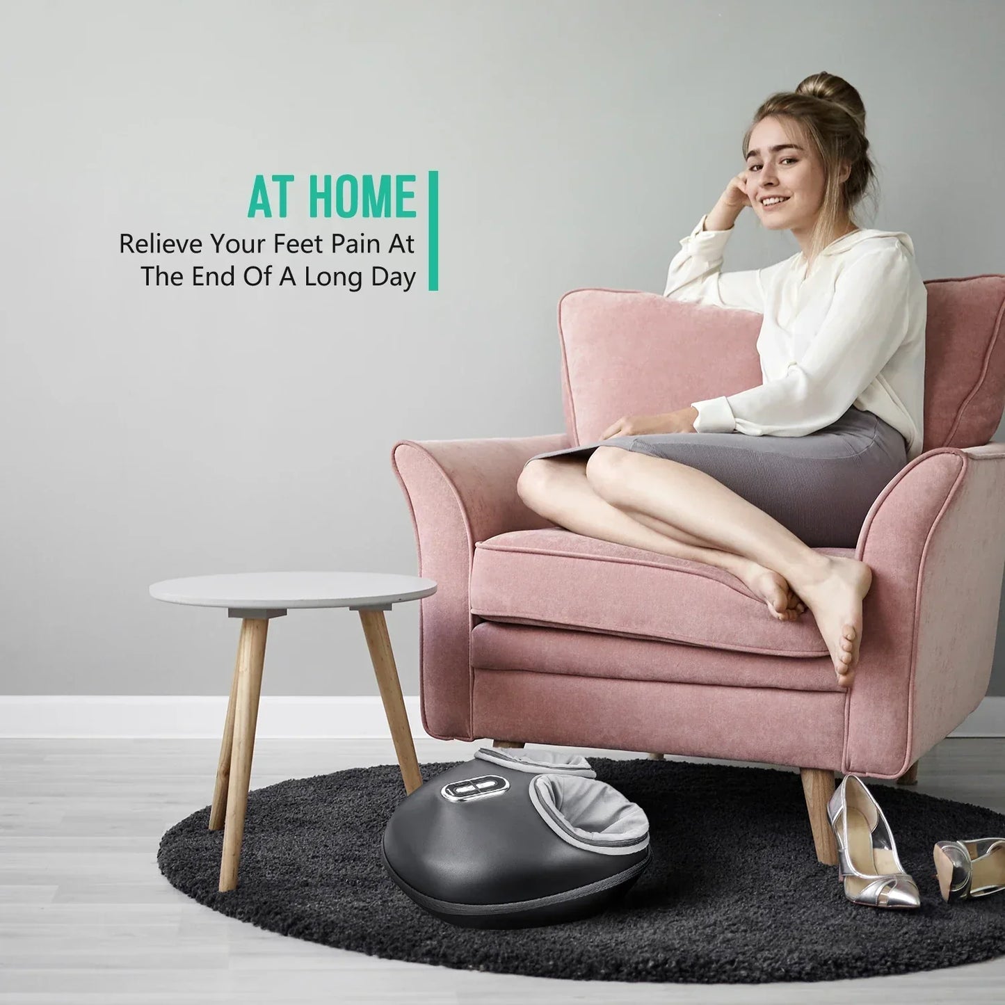 Shiatsu Foot Massager – Deep Knead with Heat & Air Compression