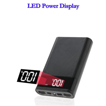 DIY 4*18650 Battery Power Bank A.O Case Charge Storage Box 5V Dual USB Type C For Smart Phone