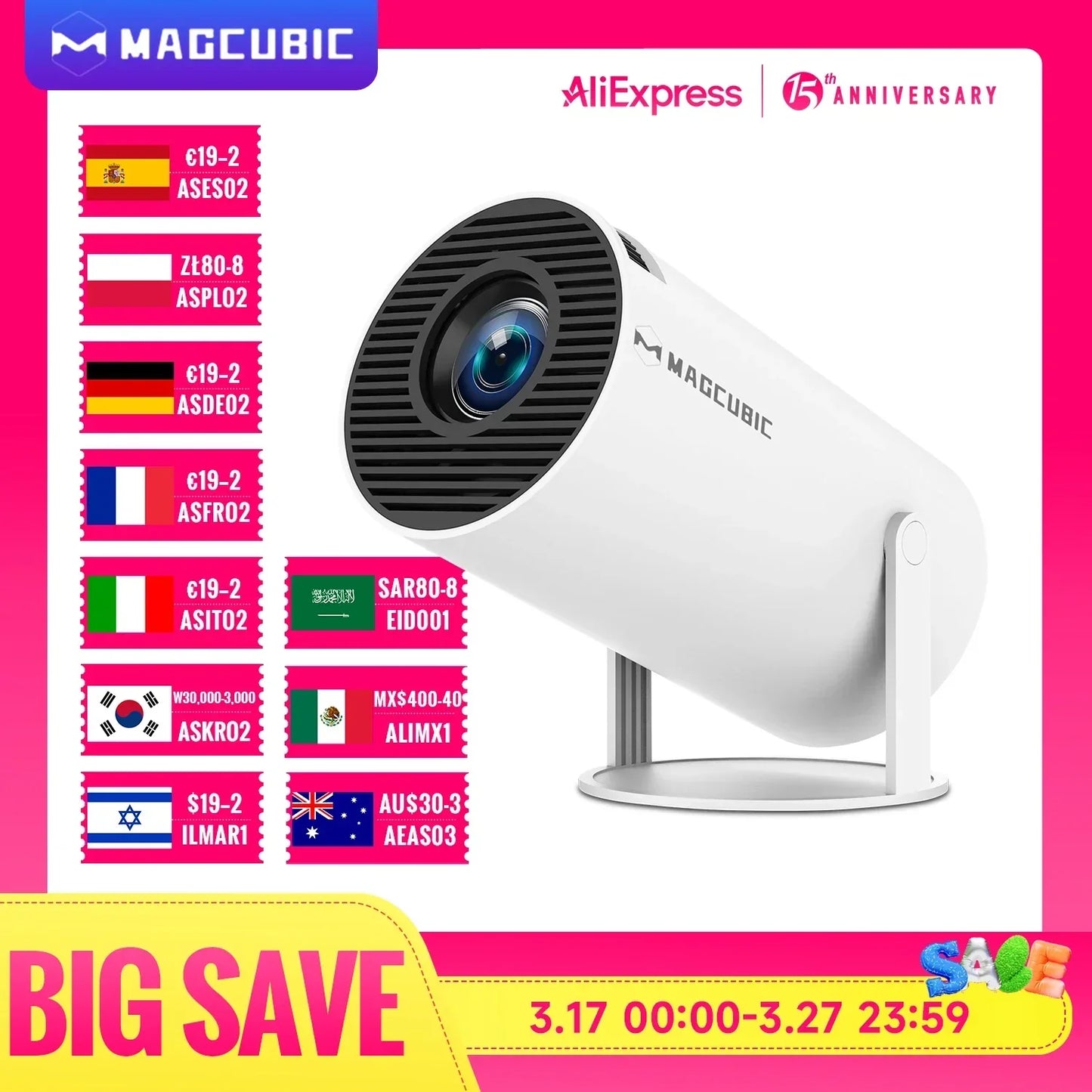 4K Android Projector – HY300 Pro with WiFi6, 260ANSI, BT5.0, and Home Theater Quality