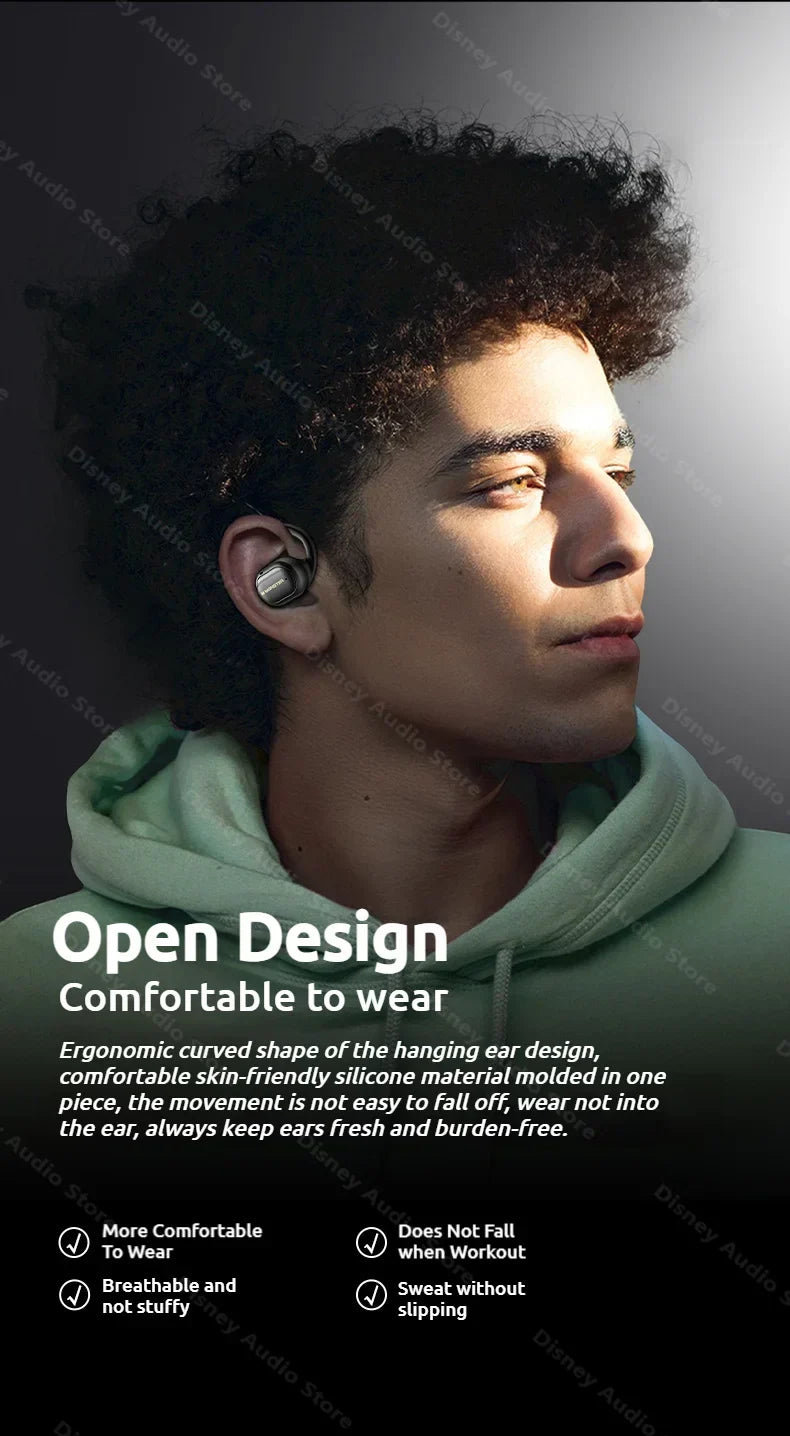 Wireless Open-Ear Sports Headphones – Bluetooth 5.4 + TF Card Support