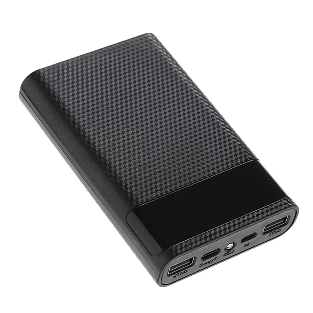 DIY Power Bank Case Charge Storage Box 4pcs 18650 Battery 5V Dual USB Type C Android Micro USB Interface For Smart Phones