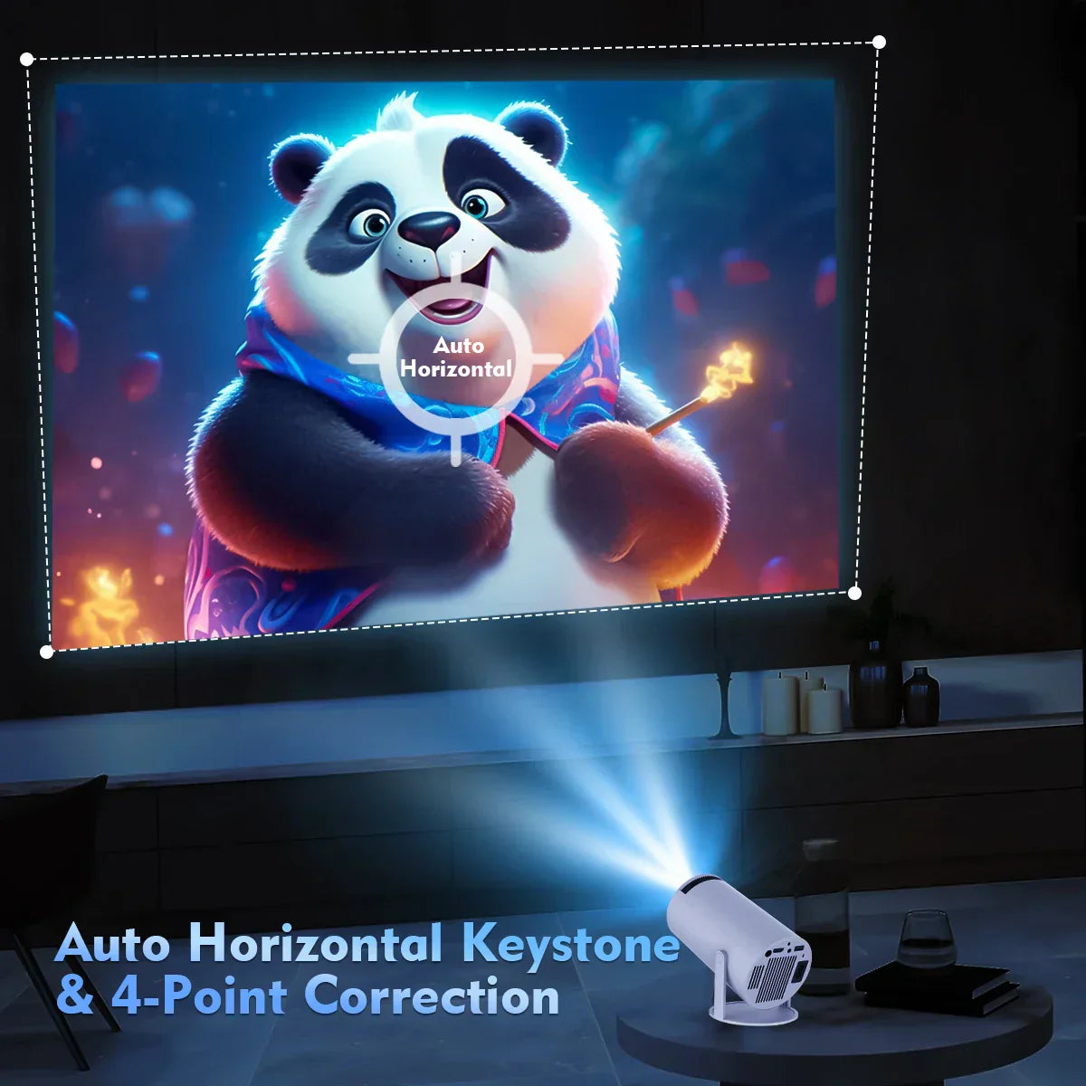 4K Android Projector – HY300 Pro with WiFi6, 260ANSI, BT5.0, and Home Theater Quality