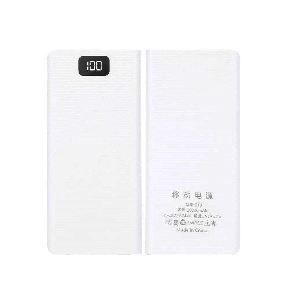 DIY 8*18650 Battery Power Bank A.O Case Charge Storage Box 5V Dual USB Type C Battery Holder Box PD QC3.0 Fast Charge For SmartPhone