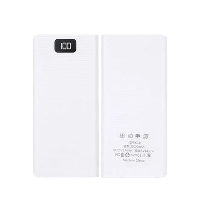 DIY 8*18650 Battery Power Bank A.O Case Charge Storage Box 5V Dual USB Type C Battery Holder Box PD QC3.0 Fast Charge For SmartPhone