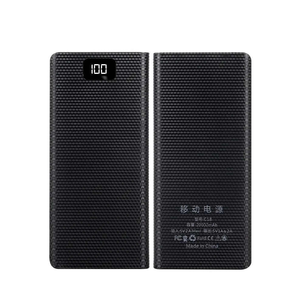 DIY 8*18650 Battery Power Bank A.O Case Charge Storage Box 5V Dual USB Type C Battery Holder Box PD QC3.0 Fast Charge For SmartPhone